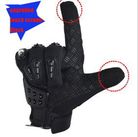 Hot Style Off-Road Motorcycle Riding Gloves Alloy Protective (Option: Touch screen-XL)
