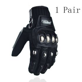Hot Style Off-Road Motorcycle Riding Gloves Alloy Protective (Option: Black-XL)