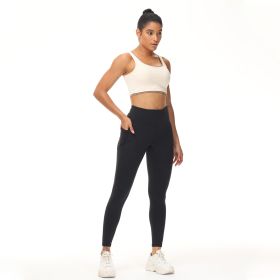 Adding Velvet In Winter Pocket Ankle Pants (Option: Black-S)