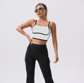 Line Camisole Bra (Option: White-M)