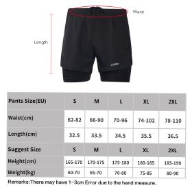 Men's 2-in-1 Running Shorts Quick Drying Breathable Active Training Exercise Jogging Cycle Shorts with Longer Liner (Option: Green-Xl)